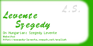 levente szegedy business card